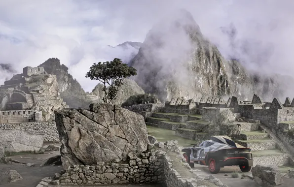 Audi, Rocks, Peru, Peru, Machu Picchu, Machu Picchu, Audi RS Q e-tron, Virtual world tour