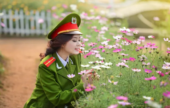 Picture girl, pose, Asian