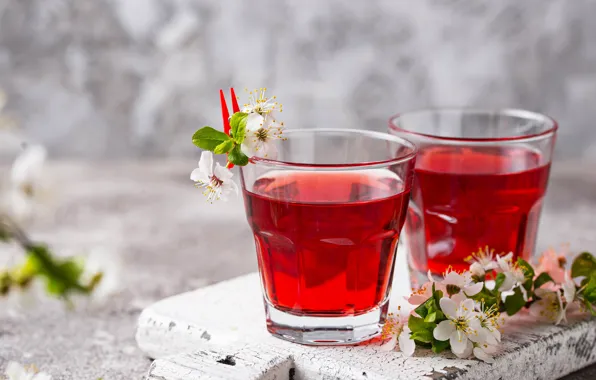 Juice, cherry, glasses, Natasha Breen