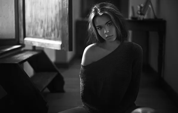 Look, girl, face, background, hair