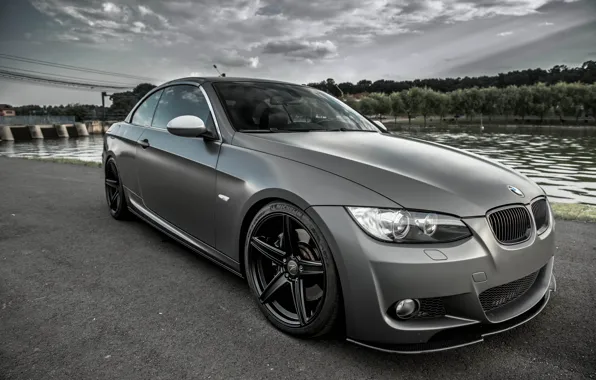 Picture The sky, BMW, Grey, Clouds, BMW, E93, Coupe, Deep Concave