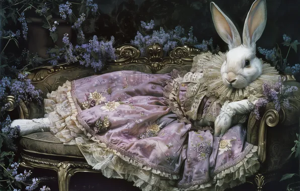 Fantasy, picture, rabbit, fantasy, history, rabbit, mythology, imitation painting