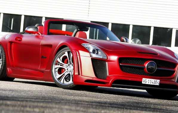 Roadster, Mercedes-Benz, red, Mercedes, AMG, AMG, 2013, FAB Design