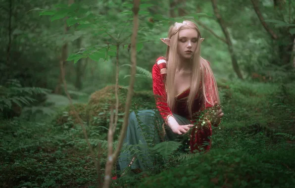 Girl, sweetheart, model, Nature, blonde, Wallpaper, Magic, Elf