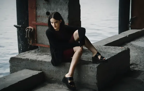 Figure, dress, legs, Inna Mosina