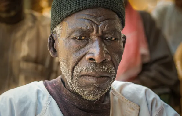 Bristles, black man, African portrait