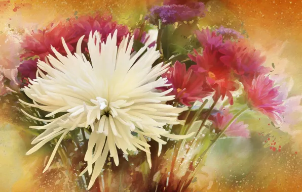 Flowers, background, texture