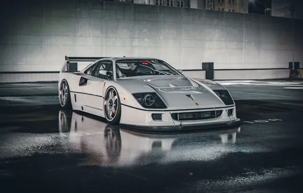 Auto, White, Machine, Ferrari, Render, Supercar, Retro, Supercar