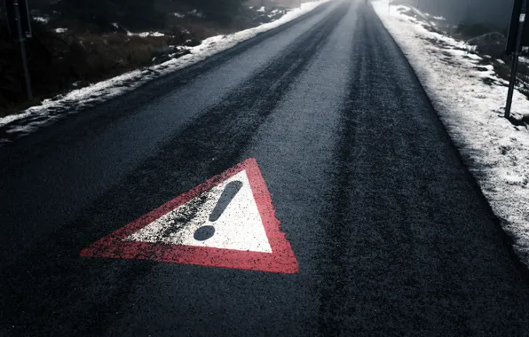 Road, nature, sign