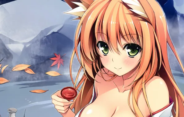 Picture girl, anime, art, candy