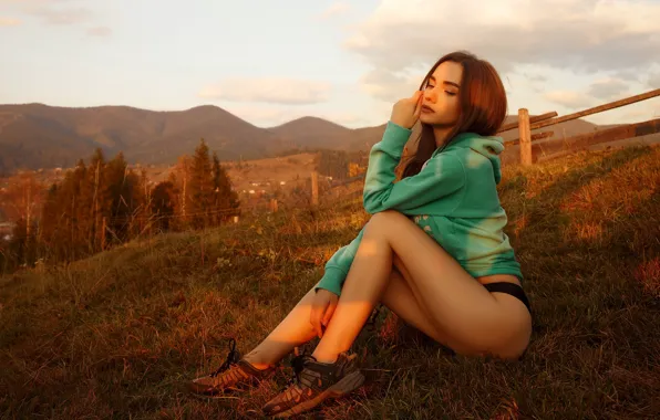 Girl, background, Anna