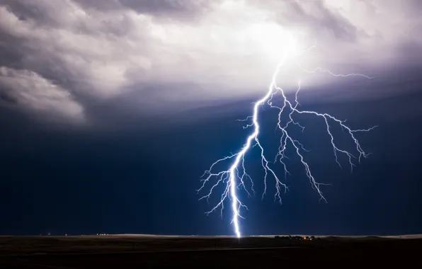 The storm, element, lightning