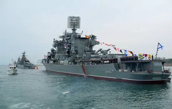 Ships, parade, Sevastopol, Navy day