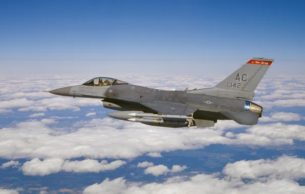 Clouds, American, easy, multifunction, the fourth generation fighter, F-16C/J