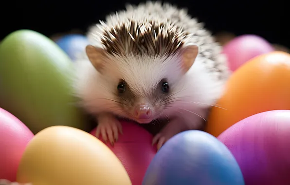 Look, holiday, eggs, spring, muzzle, Easter, hedgehog, hedgehog