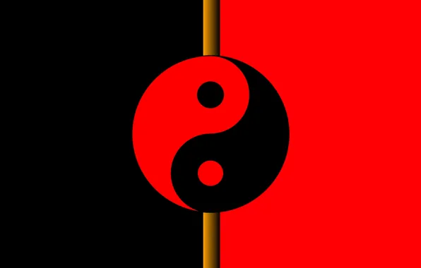 Red, characters, black, Yin, Ian