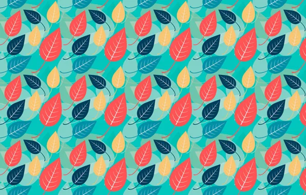 Picture leaves, pattern, colorful