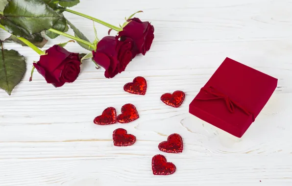 Love, flowers, gift, heart, roses, red, love, romantic