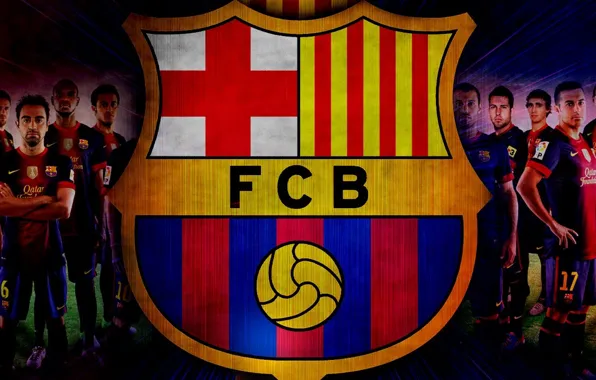 Picture wallpaper, logo, football, Sport, FC Barcelona, players