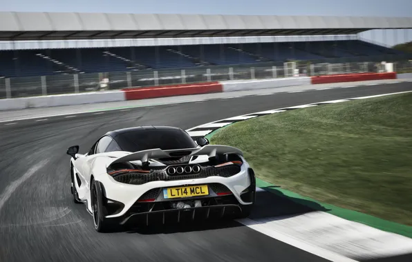 Picture white, McLaren, track, turn, 2020, 765LT