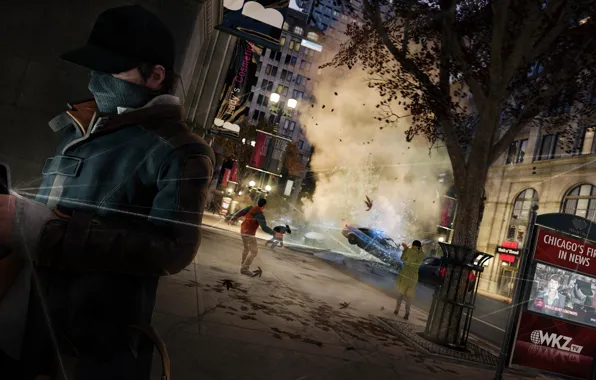 Picture the city, Watch Dogs, Watchdogs, Aiden Pearce, cloak.the explosion