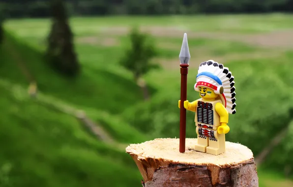 Toy, tribal, lego, LEGO, figure, chief