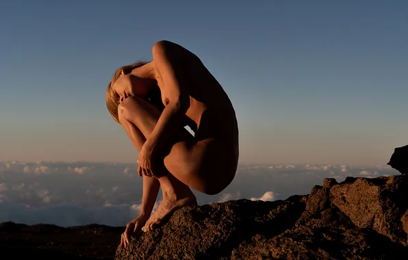 Girl, mountains, pose, model, horizon, Girl, photographer, sexy