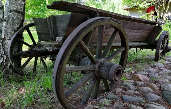 Village, Museum, cart, patio, Belarus