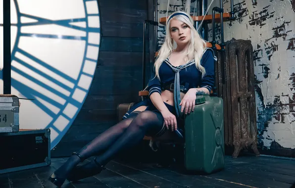 Girl, dress, legs, woman, young, model, cosplay, cute