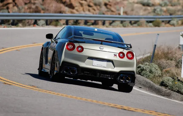 Nissan, GT-R, R35, rear view, 2023, Nissan GT-R T-spec