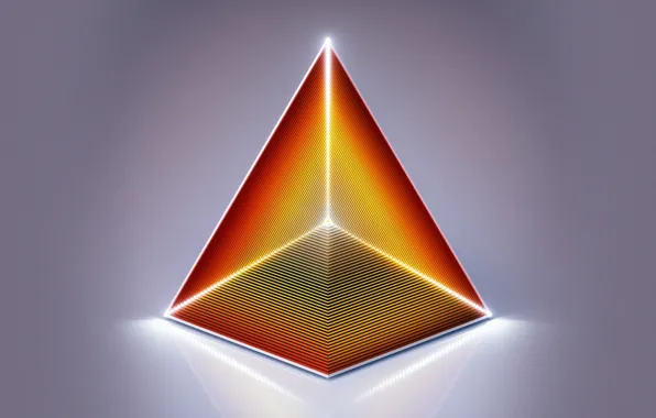 Picture abstraction, pyramid, the volume, face, triangle