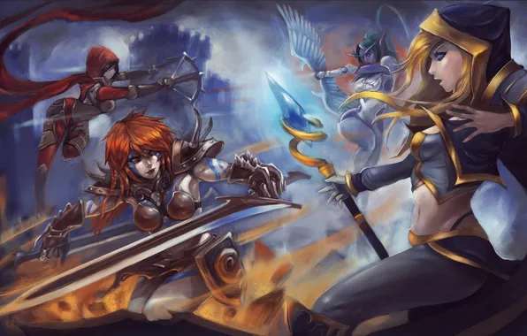 Sonya, diablo, warcraft, Demon Hunter, Jaina Proudmoore, barbarian, Heroes of the Storm, Tyrande