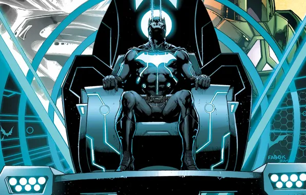 Picture future, fantasy, Batman, chair, comics, artwork, mask, superhero