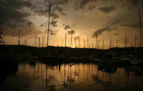 Landscape, Marina, Bay, boats, harbour