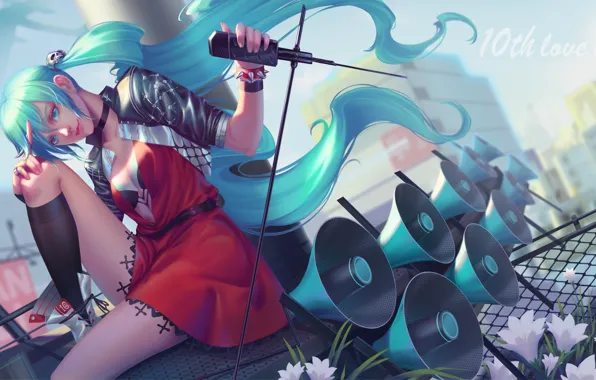 Picture look, anime, girl, vocaloid, art