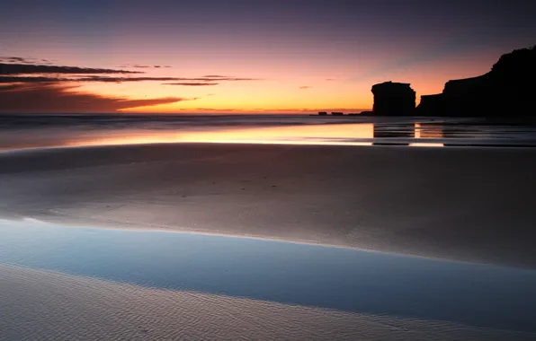 Picture water, sunset, Shore