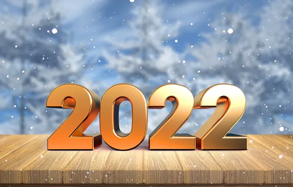 Background, gold, figures, New year, golden, new year, happy, winter