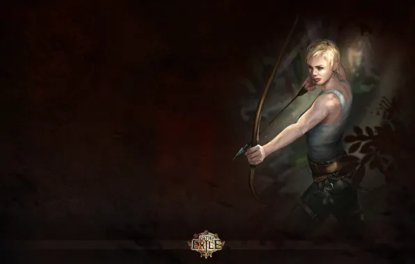 Leaves, bow, blonde, arrow, hunter, Ranger, Ranger, Path of Exile