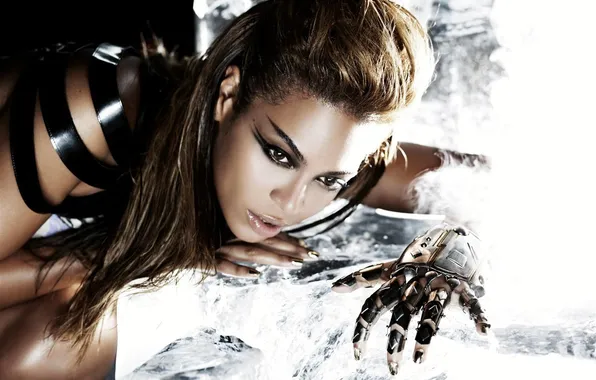 Picture girl, hand, makeup, hairstyle, Beyonce Knowles, singer, Liwa