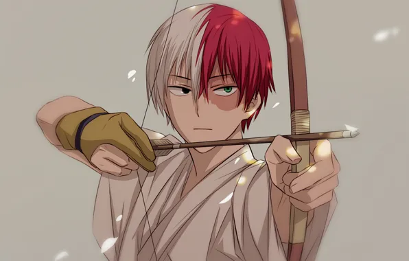 Art, guy, shooter, Boku no Hero Academy, Todoroki Shouto, Fanart From Pixiv