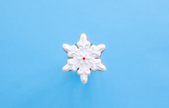 Texture, cookies, Christmas, New year, figures, snowflake, glaze, design