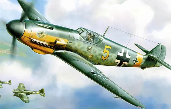 Messerschmitt, Luftwaffe, single-engine piston fighter-low, frontline fighter, Bf 109F-2