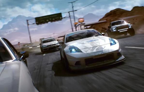 Picture Nissan, Race, NFS, Pursuit, Road, Need for Speed: Payback
