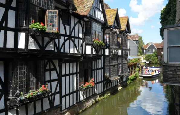 Picture England, Home, channel, England, canal, Canterbury, Canterbury