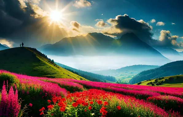 Art, scenic, sun