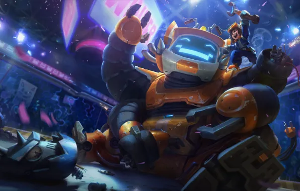 Picture Game Art, Illustration, LoL, League of Legends, Henukim, by Henukim, Nunubot rework, Nunu Bot