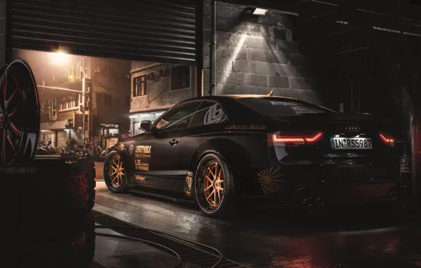 Black, Machine, AUDI, Garage, Car, Render, Drives, Rendering