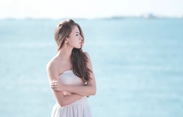 Picture the sun, hair, horizon, hayqalsamsuri, Aigel, Girl next door