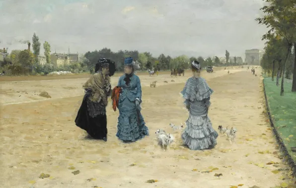 Picture picture, walk, the urban landscape, Giuseppe De Nittis, Giuseppe De Nittis, The Avenue du Bois …