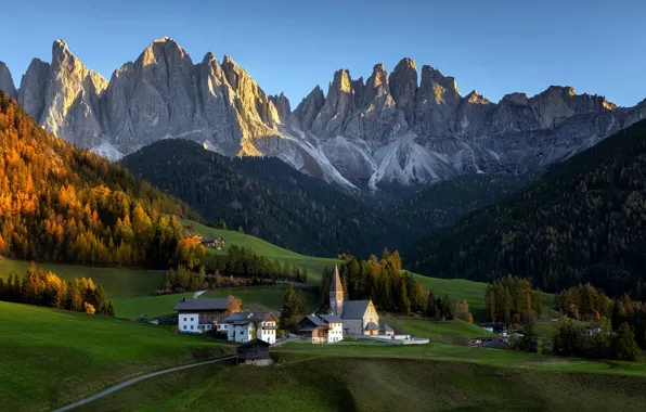 Mountains, nature, village